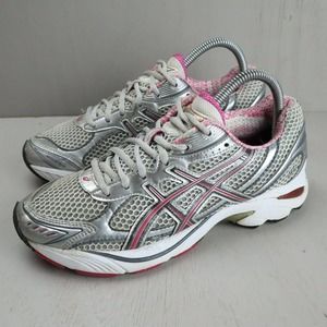 Asics Womens GT 2150 T054N White Silver Running Shoes Sneakers Size 7.5